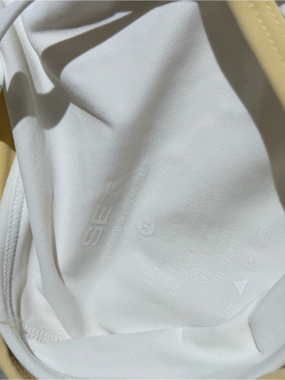 NEW Set Active XL Butter Yellow Matching Set Shorts Sports Bra Tank Top Workout - Picture 12 of 12